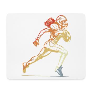 American Football Frau - Mousepad (Querformat) - Weiß - Vorne