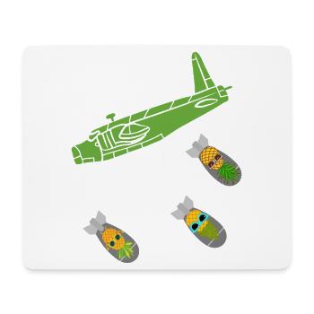Green Pineapple Bomb Flugzeug - Mousepad (Querformat) - Weiß - Vorne