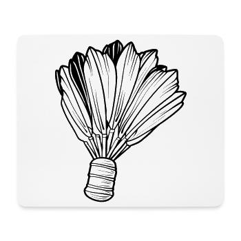 Badminton Sketch - Mouse Pad (horizontal) - white - Front
