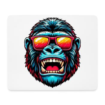 Gorillas with sunglasses - Mouse Pad (horizontal) - white - Front