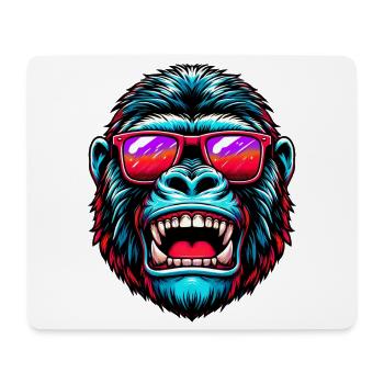 Gorillas with sunglasses - Mouse Pad (horizontal) - white - Front