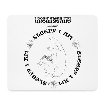 SOMNOLENT - Tapis de souris (format paysage) - blanc - Devant