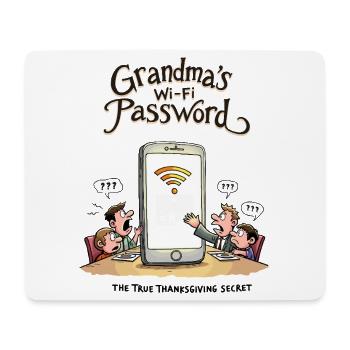 Grandma's Wi-Fi password - Mouse Pad (horizontal) - white - Front