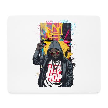 Urban rapper with colorful graffiti - Mouse Pad (horizontal) - white - Front