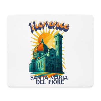 Florence - Santa Maria del Fiore vintage shirt - Mouse Pad (horizontal) - white - Front