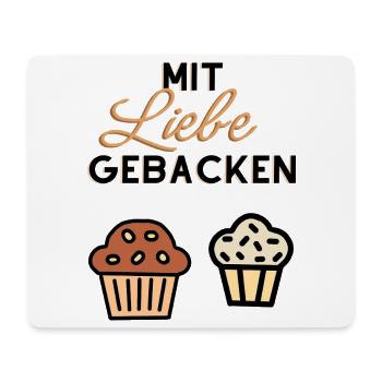 Liebe für Kekse Illustration - Mousepad (Querformat) - Weiß - Vorne