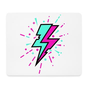 Retro Blitz bunten Stil - Mousepad (Querformat) - Weiß - Vorne