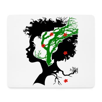 Abstract tree with flowers - Mouse Pad (horizontal) - white - Front