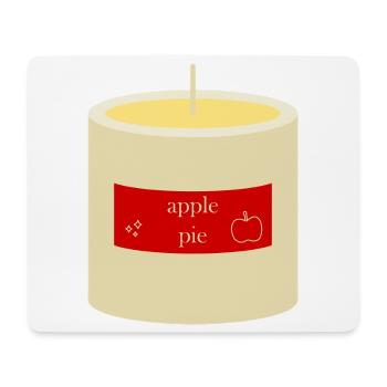 Bougie tarte aux pommes - Tapis de souris (format paysage) - blanc - Devant