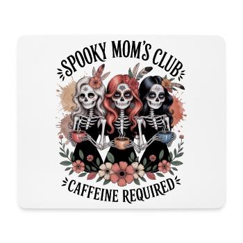 Terrifying Moms Club – Caffeine Mandatory - Mouse Pad (horizontal) - white - Front