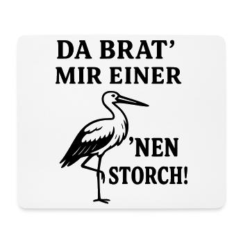 Stork roast - Mouse Pad (horizontal) - white - Front