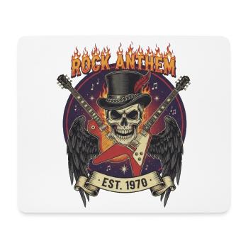 Schädel Rock Anthem 1970 - Mousepad (Querformat) - Weiß - Vorne