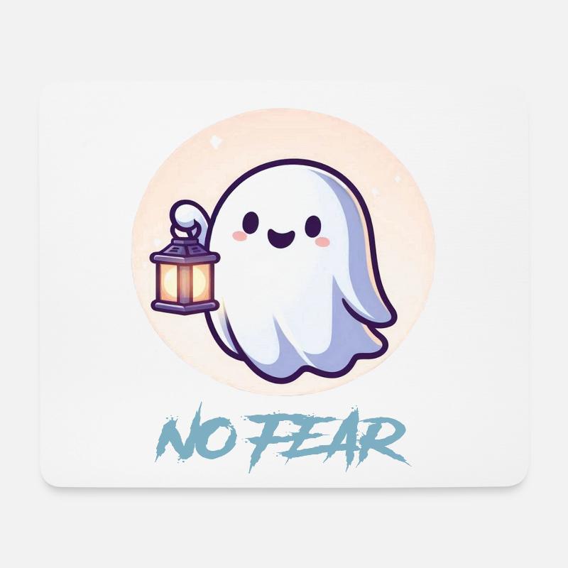 No Fear Ghost Lantern - Mouse Pad (horizontal) - white