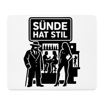 Sünde Hat Stil Ausgehen Nachtleben - Mousepad (Querformat) - Weiß - Vorne