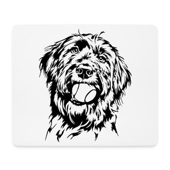 Briard Ball Balljunkie Dogs Wilsigns - Mouse Pad (horizontal) - white - Front