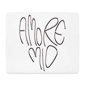 Lettrage Amore Mio - Tapis de souris (format paysage) - blanc - Devant