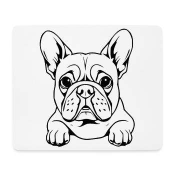 Bulldogge weiß - Mousepad (Querformat) - Weiß - Vorne