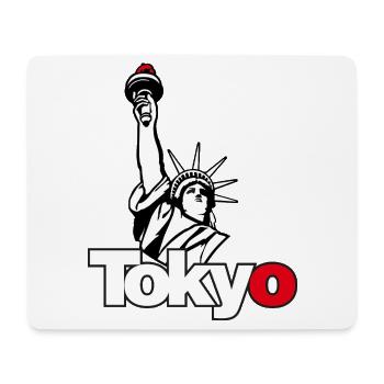 Tokyo Liberty – T-shirt parodie urbaine - Tapis de souris (format paysage) - blanc - Devant