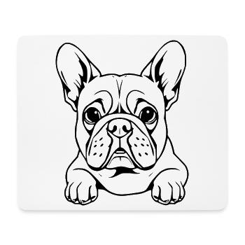 French Bulldog Gift Christmas - Mouse Pad (horizontal) - white - Front