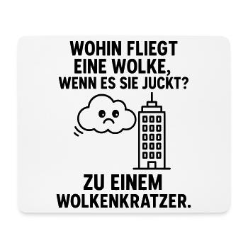 wolke kratzen kinderwitz - Mousepad (Querformat) - Weiß - Vorne