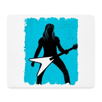 Heavy Metal Guitarist Poster - Mouse Pad (horizontal) - white - Front