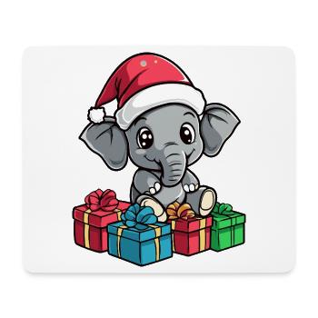 Elephant Christmas Gifts - Mouse Pad (horizontal) - white - Front