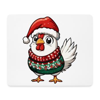 Hahn Weihnachten Xmas - Mousepad (Querformat) - Weiß - Vorne