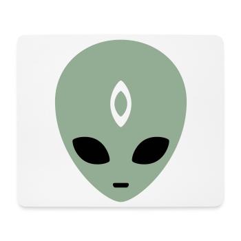 Alien Head Third Eye (three colours) - Mouse Pad (horizontal) - white - Front