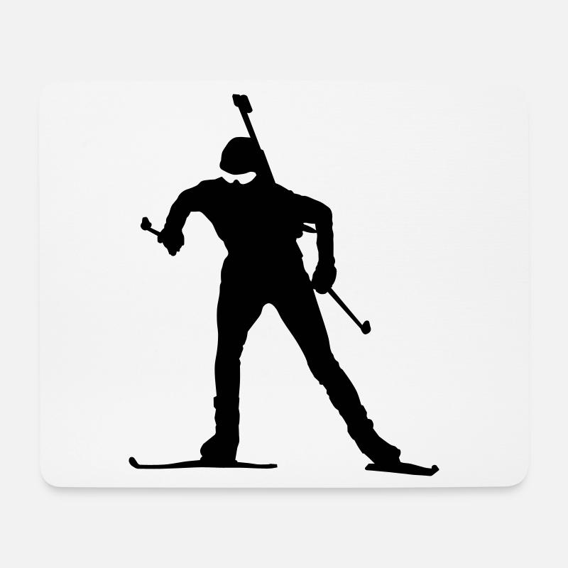 Biathlon - Mousepad (Querformat) - Weiß