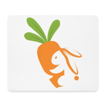 Karottenlächelndes Maskottchen - Mousepad (Querformat) - Weiß - Vorne