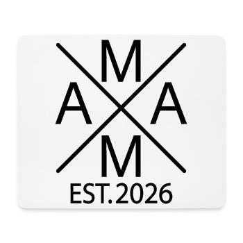 Stolze Mama 2026 – Für werdende Mamas - Mousepad (Querformat) - Weiß - Vorne