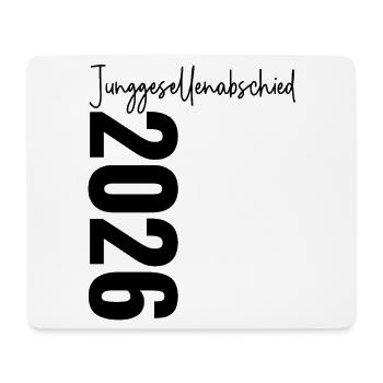 Junggesellenabschied 2026 Unterschriften Gäste Jga - Mousepad (Querformat) - Weiß - Vorne