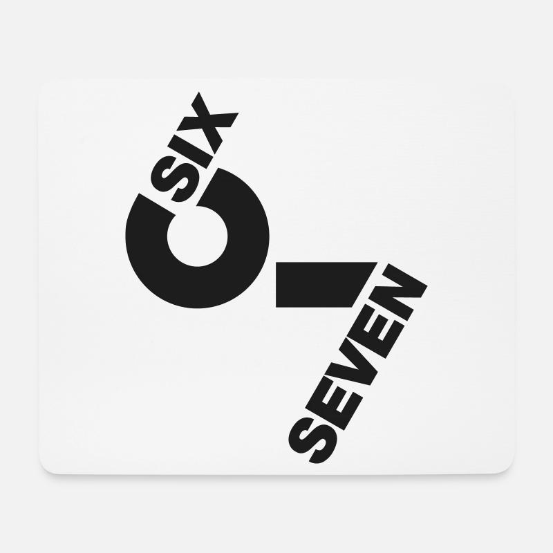 SixSeven 67 - Tapis de souris (format paysage) - blanc