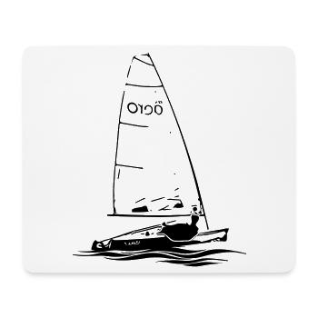 RS aero sailing dinghy sailboat regatta sailing sport - Mouse Pad (horizontal) - white - Front