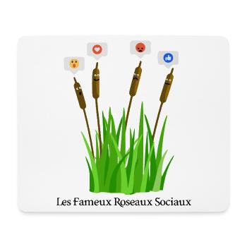 LES FAMEUX ROSEAUX SOCIAUX !  - Tapis de souris (format paysage) - blanc - Devant