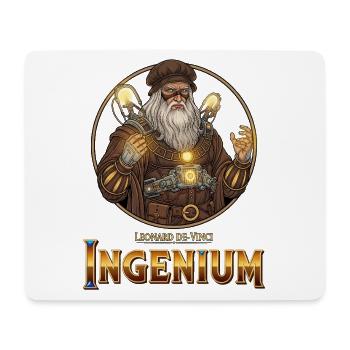 Ingenium Leonardo: Steampunk-Zauberer - Mousepad (Querformat) - Weiß - Vorne