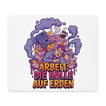 Stress au travail : l’enfer sur terre - Tapis de souris (format paysage) - blanc - Devant