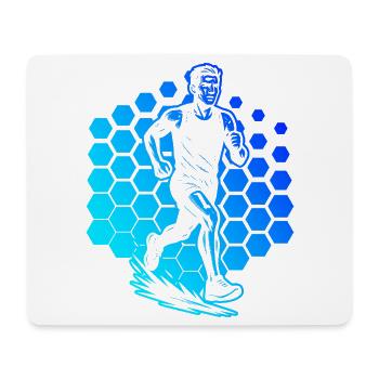 Running motif for real lovers - Mouse Pad (horizontal) - white - Front