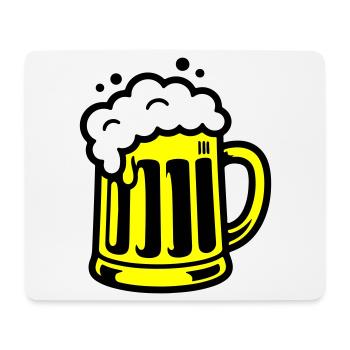 Icône de chope de bière - Tapis de souris (format paysage) - blanc - Devant