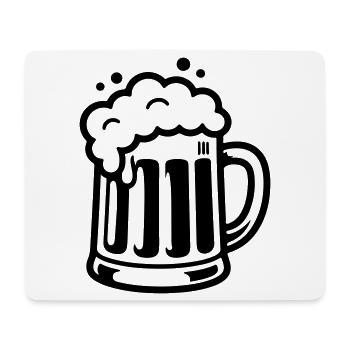 Bierkrug Comic Bier - Mousepad (Querformat) - Weiß - Vorne