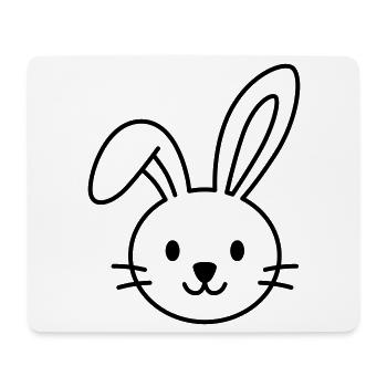 Niedlicher Hase – Vielleicht der Osterhase? - Mousepad (Querformat) - Weiß - Vorne