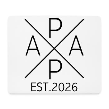 Papa 2026 Papa seit 2026 Papa Est 2026 - Mousepad (Querformat) - Weiß - Vorne