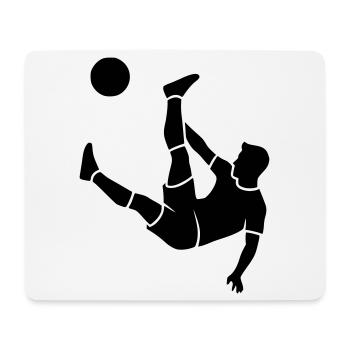 Overhead kick soccer goal scorer vector - Mouse Pad (horizontal) - white - Front