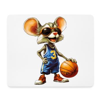 Mäuse Basketball - Mousepad (Querformat) - Weiß - Vorne