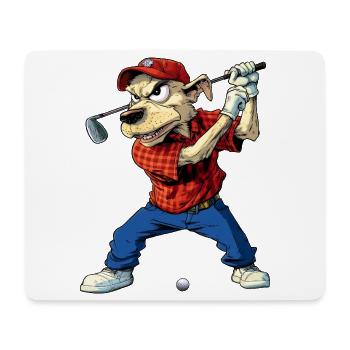 Hunde Golf - Mousepad (Querformat) - Weiß - Vorne