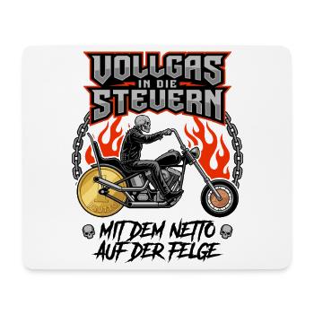 Vollgas In Die Steuern - Mousepad (Querformat) - Weiß - Vorne
