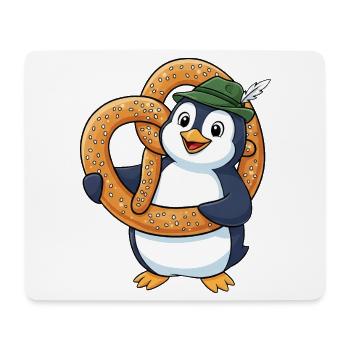 Dessin animé Bavaria du Pingouin mignon avec un bretzel - Tapis de souris (format paysage) - blanc - Devant