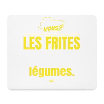 Les frites sont techniquement des légumes - Tapis de souris (format paysage) - blanc - Devant