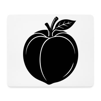 Silhouette du Fruit de la Pêche - Tapis de souris (format paysage) - blanc - Devant