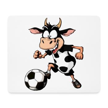 Joueur de football à vaches - Tapis de souris (format paysage) - blanc - Devant
